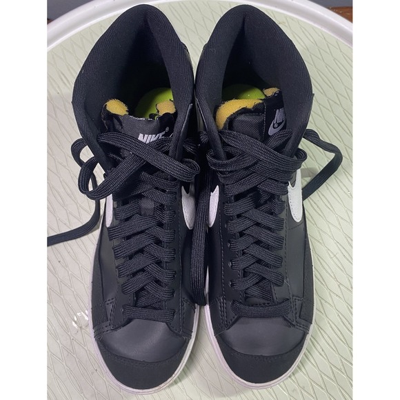 Nike Blazer Mid '77 Next Nature Black&White Mens Sneaker Gym school‎ Sz.6 EUC - Picture 2 of 12